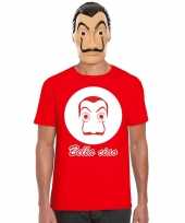 La casa de papel masker inclusief rood dali t-shirt voor heren kopen