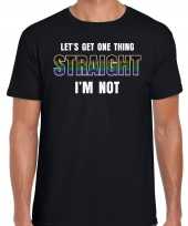 Lets get one thing straight i am not rainbow outfit zwart voor heren lhbt kleding kopen