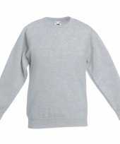 Lichtgrijs katoenen sweater zonder capuchon voor meisjes kopen