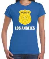 Los angeles politie police embleem t-shirt zwart voor dames kopen