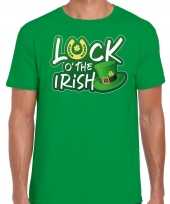 Luck of the irish feest-shirt outfit groen voor heren st patricksday kopen