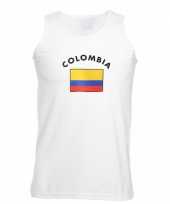 Mouwloos t-shirt met colombia vlag mouwloos t-shirt kopen