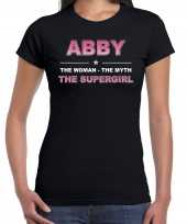 Naam abby the women the myth the supergril shirt zwart cadeau shirt kopen