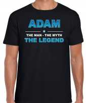 Naam adam the man the myth the legend shirt zwart cadeau shirt kopen