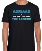 Naam adriaan the man the myth the legend shirt zwart cadeau shirt kopen