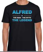 Naam alfred the man the myth the legend shirt zwart cadeau shirt kopen