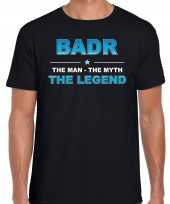 Naam badr the man the myth the legend shirt zwart cadeau shirt kopen