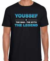 Naam youssef the man the myth the legend shirt zwart cadeau shirt kopen