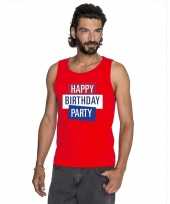 Officieel toppers happy birthday party singlet mouwloos shirt rood heren kopen
