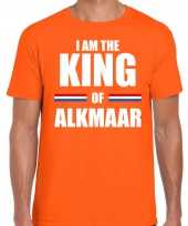 Oranje i am the king of alkmaar t-shirt koningsdag shirt voor heren kopen