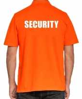 Oranje security polo t-shirt voor heren kopen