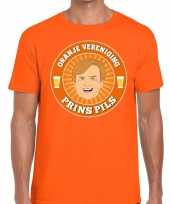 Oranje vereniging prins pils t-shirt oranje heren kopen