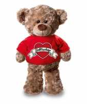 Pluche teddybeer beren knuffel met beterschap t-shirt kopen