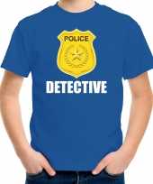 Politie police embleem detective t-shirt blauw voor kinderen kopen