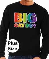 Pride big gay boy regenboog sweater zwart heren kopen