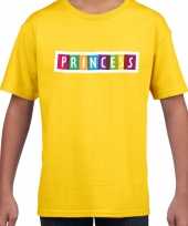 Princess fun t-shirt geel voor kids kopen