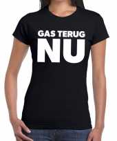 Protest t-shirt gas terug nu groningen zwart voor dames kopen