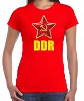Rode ddr duitsland communistische verkleed shirt voor dames kopen