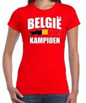 Rood fan shirt kleding belgie kampioen ek wk voor dames kopen