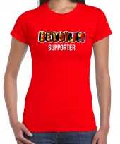Rood fan shirt kleding belgium supporter ek wk voor dames kopen