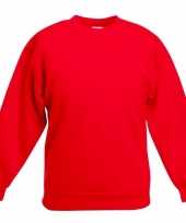 Rood katoenen sweater zonder capuchon voor jongens kopen