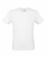 Set van 2x stuks basic heren shirt met ronde hals wit van katoen maat 2xl 56 kopen