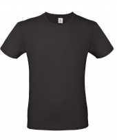 Set van 2x stuks basic heren shirt met ronde hals zwart van katoen maat xl 54 kopen
