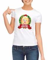 Sexy foute kerstmis shirt wit voor dames do you want me kopen