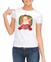 Sexy foute kerstmis shirt wit voor dames merry christmas kopen