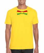 Shirt met rood geel groene limburg strik geel heren kopen