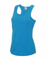 Sportkleding sneldrogend blauwe dames hemd kopen