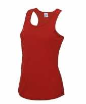 Sportkleding sneldrogend rode dames hemd kopen
