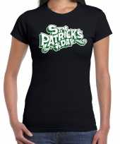 St patrick s day t-shirt zwart dames kopen