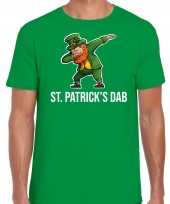 St patricks dab feest-shirt outfit groen voor heren st patricksday swag dabbin kopen