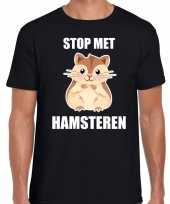 Stop met hamsteren t-shirt coronavirus zwart voor heren kopen
