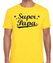 Super papa fun t-shirt geel voor heren kopen
