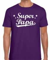 Super papa fun t-shirt paars voor heren kopen