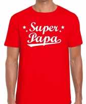 Super papa fun t-shirt rood voor heren kopen