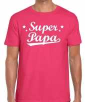 Super papa fun t-shirt roze voor heren kopen