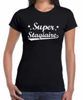 Super stagiaire kado shirt zwart voor dames kopen