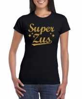 Super zus fun t-shirt glitter goud zwart voor dames kopen