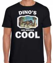 T shirt dinosaurs are serious cool zwart heren dinosaurussen t rex dinosaurus shirt kopen