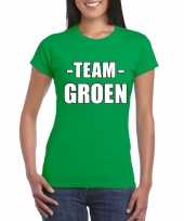 Team groen shirt dames voor sportdag kopen