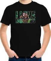 Tekst-shirt i love monkeys foto zwart voor kinderen cadeau t-shirt apen liefhebber kopen 10273052