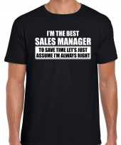 The best salesmanager t-shirt verjaardag feest-shirt zwart voor heren kopen