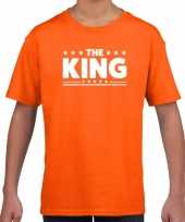 The king fun t-shirt oranje voor kids kopen