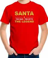 The man the myth the legend santa t-shirt rood voor kinderen kopen
