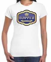 Toppers feest-shirt wit voor dames kopen
