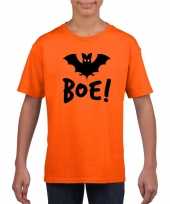 Vleermuis halloween t-shirt oranje voor jongens en meisjes kopen