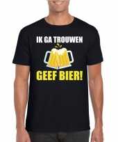 Vrijgezellenfeest bruidegom t-shirt zwart met bier heren kopen 10123219